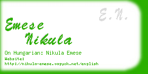 emese nikula business card
